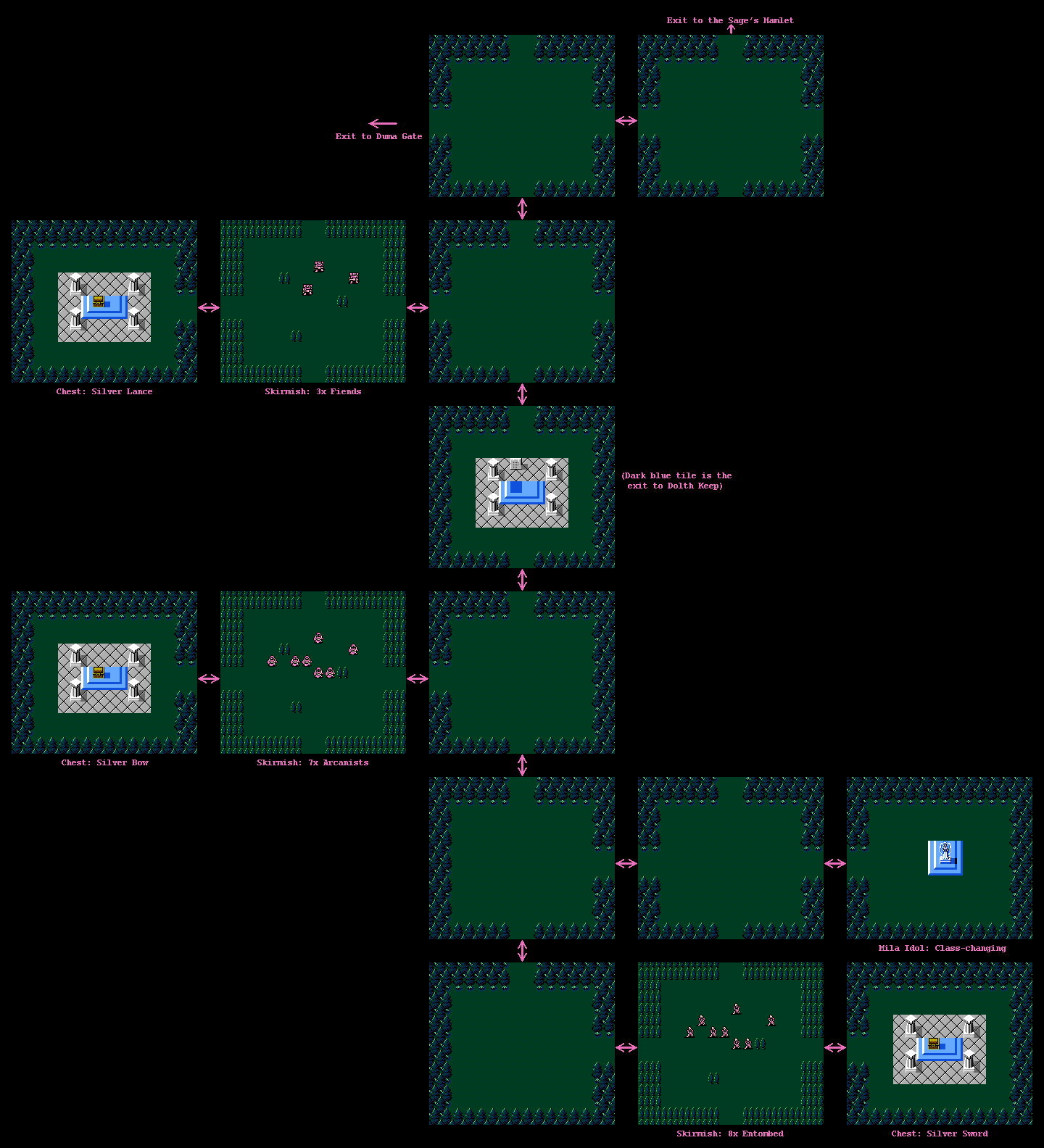 FC《外传》 · 迷失森林 · 原版探索路线全图